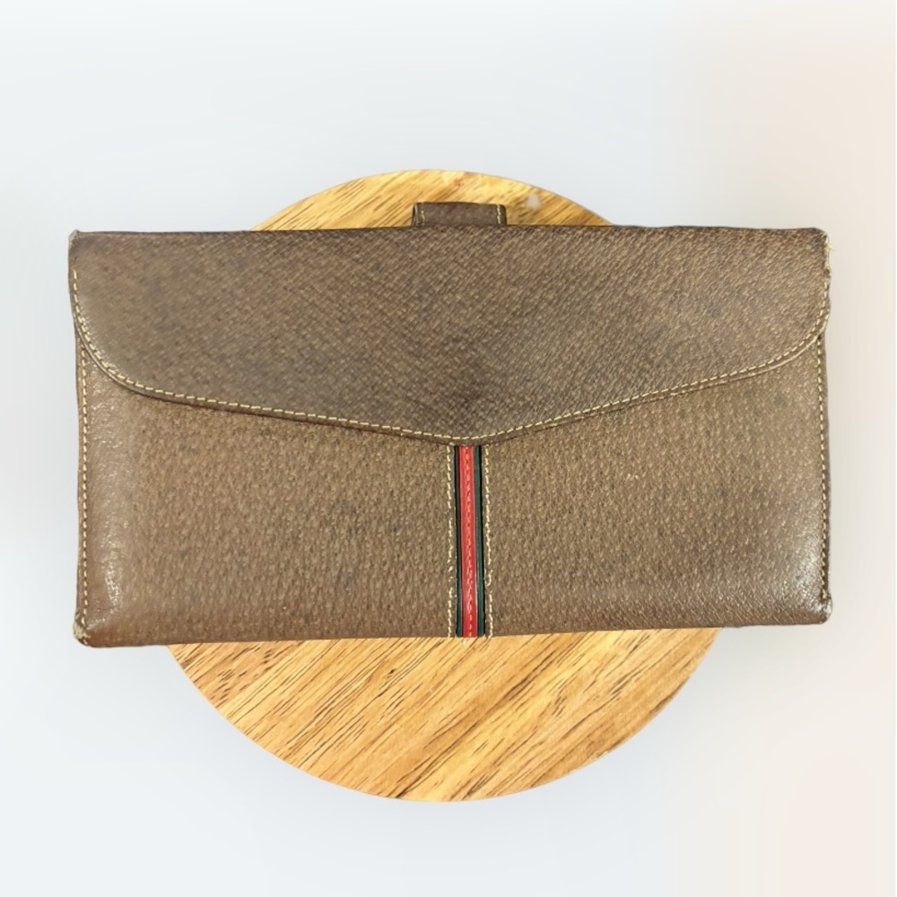 Authentic Gucci Sherry Line Bi-Fold Long Leather Wallet - Picture 3 of 8